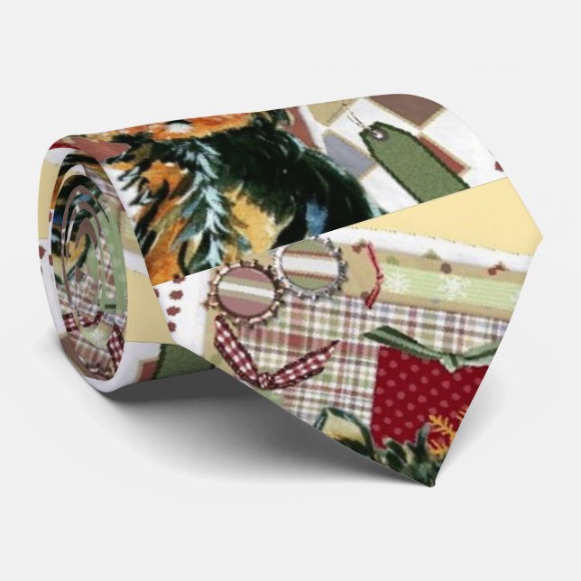 HOLIDAY YORKIES NECK TIE (Rolled)