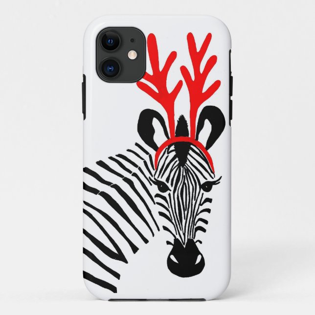 Holiday Zebra IPhone Case (Back)