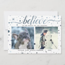 Holidays BELIEVE in the Magic Matching Text Effect Holiday Card