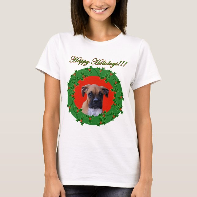 Holidays boxer puppy tank top (Front)