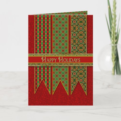 Holidays Business 3 Banners in Ornate Prints Card