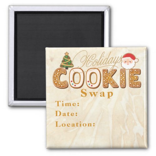 Holidays Cookies Swap Invitation  Magnet