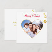 Holidays Custom Family Heart & Golden Flowers (Front/Back)