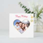 Holidays Custom Family Heart & Golden Flowers (Standing Front)