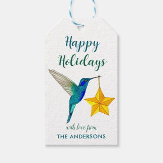 Holidays Custom Hummingbird Gift Tags