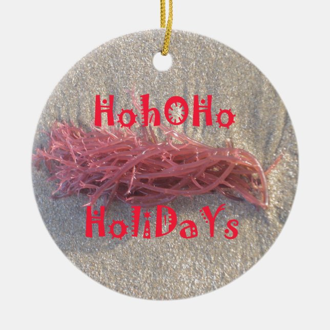 Holidays from the Beach Collection. Ceramic Ornament (Front)