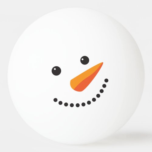 Holidays Frosty Snowman Ping Pong Face Ping_Pong Ball