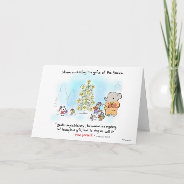 Holidays "Gift of the moment" Holiday Card (Front)