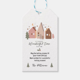 Holidays Gift Tags Boho Houses Personalized