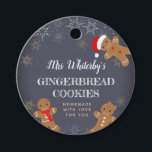 Holidays | Gingerbread Cookies | Ingredients | Favor Tags<br><div class="desc">Gingerbread Cookies | Ingredients | Holidays Favor Tags. Customizable text on chalkboard with sweet little gingerbread men and snowflakes. Excellent for your Christmas holiday cookie swaps, homemade gifts, stocking fillers, and favors. Colors white, gold, pale blue, charcoal, yellow, red, ginger, and green. Full color full bleed printing front & back....</div>