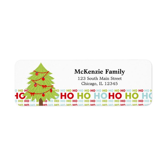 Holidays ho ho ho label (Front)