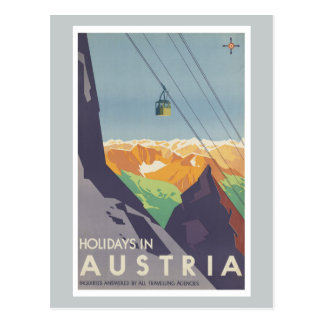 Holidays in Austria Mountains Vintage Travel Postcard