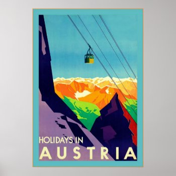 Holidays In Austria ~vintage Travel Poster by VintageFactory at Zazzle