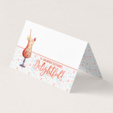 Holidays in the Tropics Teal Bubbles & Baubles Place Card Holidays in the Tropics Teal Bubbles & Baubles Place Card