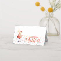Holidays in the Tropics Teal Bubbles &amp; Baubles Place Card
