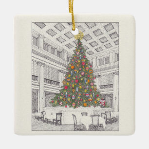 Holidays in the Walnut Room at Marshall Field's Ceramic Ornament