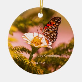 Holidays in Tropics butterfly and Christmas tree