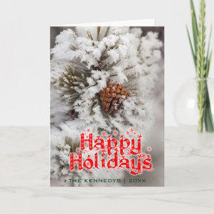 Holidays - Lodgepole Pine Cone at Yellowstone Holiday Card