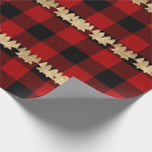 Holidays Merry Chrismastree Buffalo Plaid Lumberja Wrapping Paper