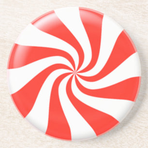 Holidays Mint Candy Custom Coaster