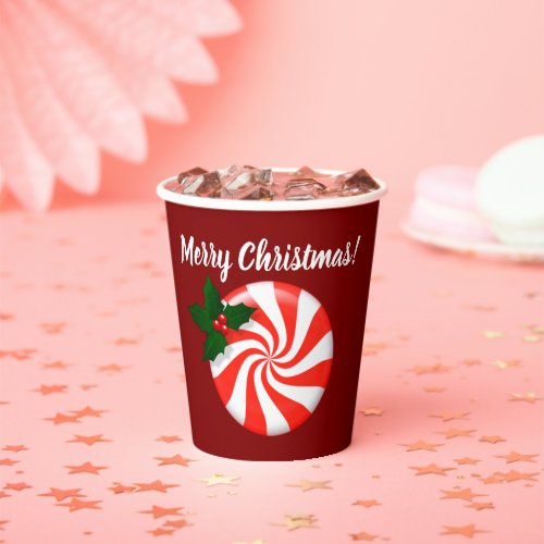 Holidays Mint Candy Custom Paper Cups