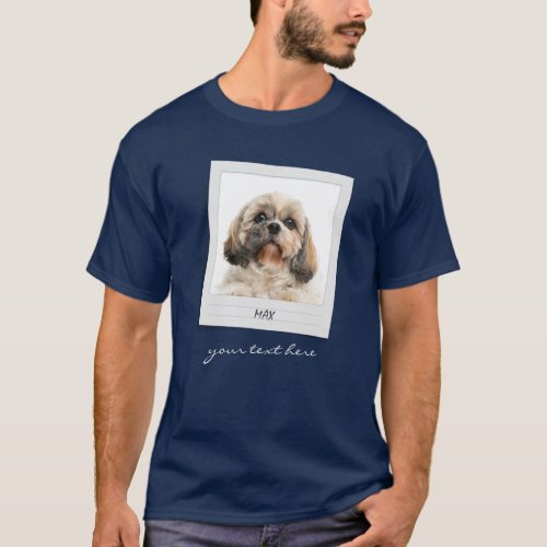Holidays Pet Birthday Photo Frame Dog Dad T_Shirt