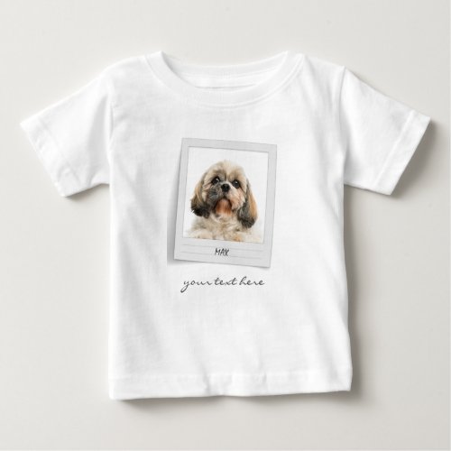 Holidays Pet Birthday Photo Frame Personalized Baby T_Shirt