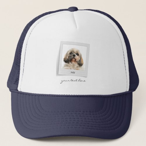 Holidays Pet Birthday Photo Frame Personalized Trucker Hat
