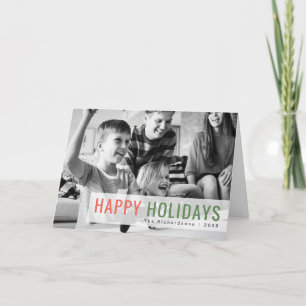 Holidays Photo Modern Family Kids Joy Happiness Holiday Card