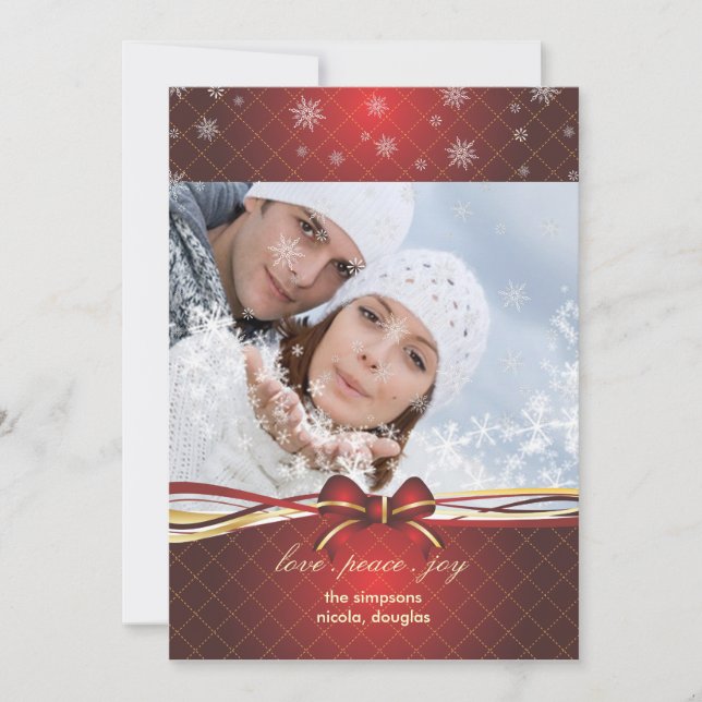Holidays photocards, customize your text (back) holiday card (Front)
