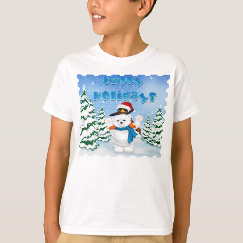 Holidays Polar Bear Penguin Kids Long Sleeve T T_Shirt