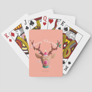 Holidays Reindeer Merry Christmas  Poker Cards