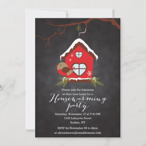 Holidays Robin Housewarming Party Invitation