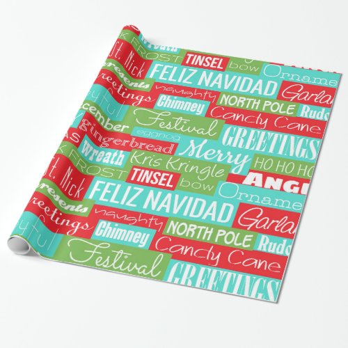 Holidays Season typography Wrapping Paper