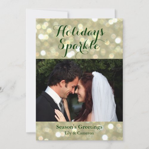 Holidays Sparkle Photo Card in Gold