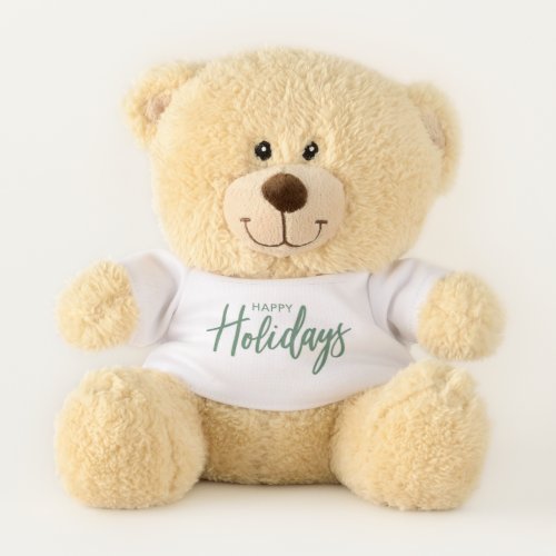 Holidays wishes happy teddy bear