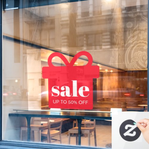HolidaySALE Percentage Off Store Sale Window Cling