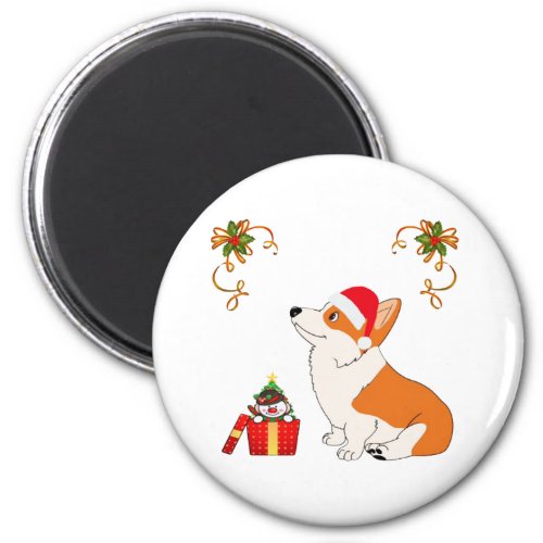 HolidayWelsh Corgi Cartoon Magnet