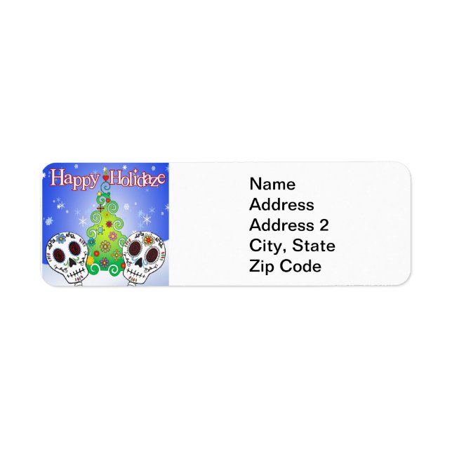 Holidaze Sugar Skull Label (Front)
