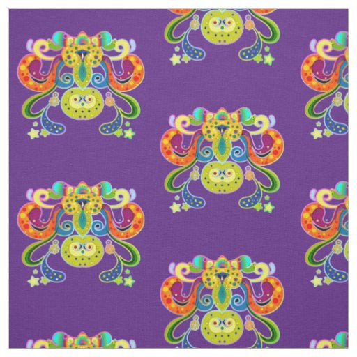 holiES - abstract happy holy Cow + your ideas Fabric