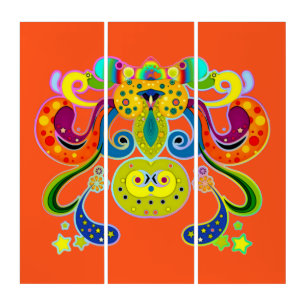 holiES - abstract happy holy Cow + your ideas Triptych