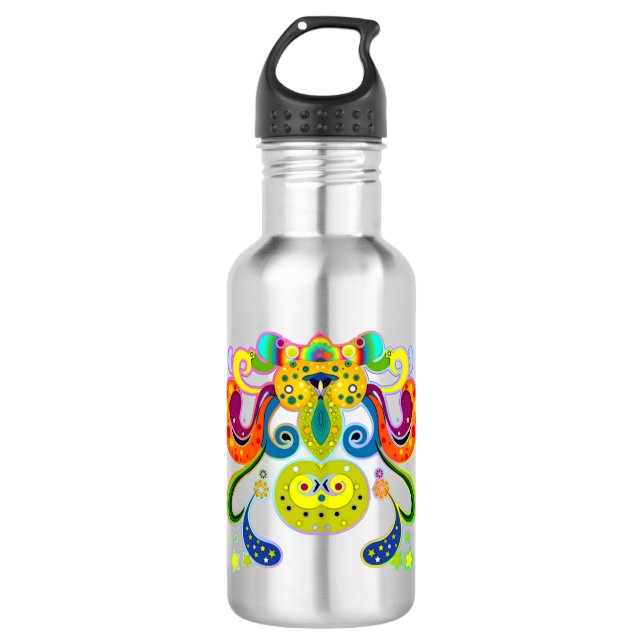holiES - abstract happy holy Cow + your ideas Water Bottle (Front)