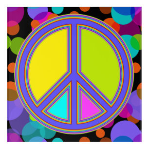 holiES - colorful PEACE sign + your ideas Acrylic Print