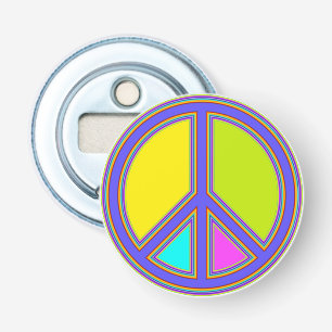 holiES - colorful PEACE sign + your ideas Bottle Opener