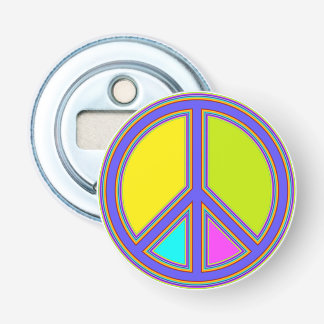 holiES - colorful PEACE sign + your ideas Bottle Opener