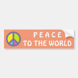 holiES - colorful PEACE sign + your ideas Bumper Sticker