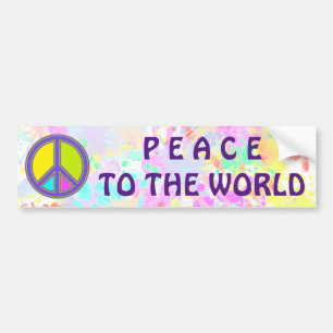 holiES - colorful PEACE sign + your ideas Bumper Sticker
