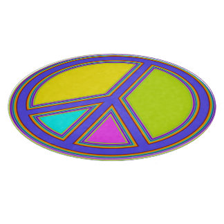 holiES - colorful PEACE sign + your ideas Cutting Board