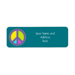 holiES - colorful PEACE sign + your ideas Label