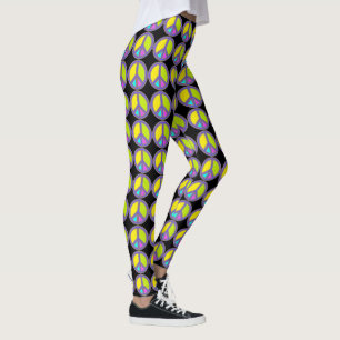 holiES - colorful PEACE sign + your ideas Leggings